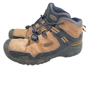 KEEN Targee Mid Kids Hiking Boots Shoes Kids Youth Size 2 Waterproof Unisex
